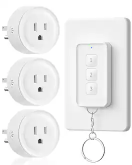 RTMB - Mini Remote Control Outlet, Wireless, 100ft Range - White