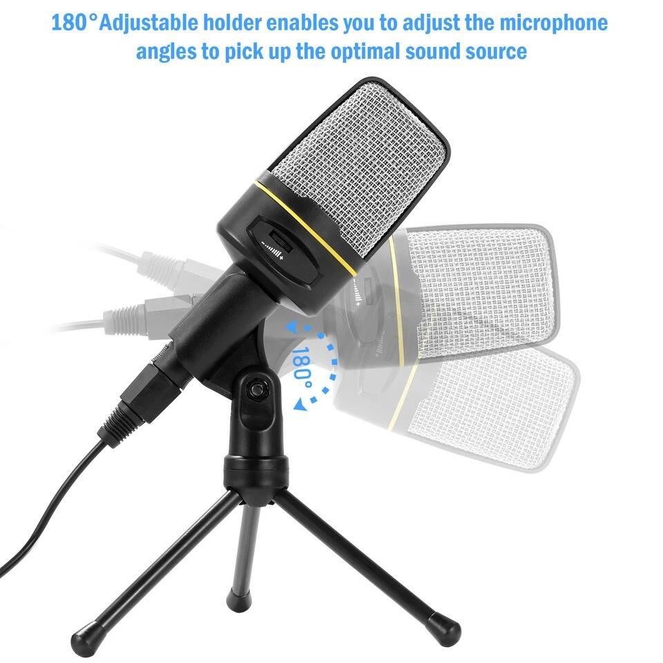180° Adjustable holder enables you to adjust the microphone angles to pick up the optimal sound source.