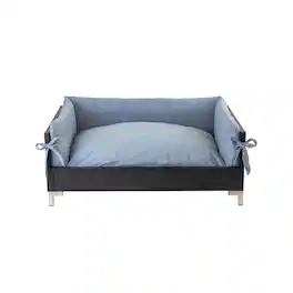 New Age Pet - ECOFLEX Manhattan Raised Dog Bed with Cushion Large - Espresso