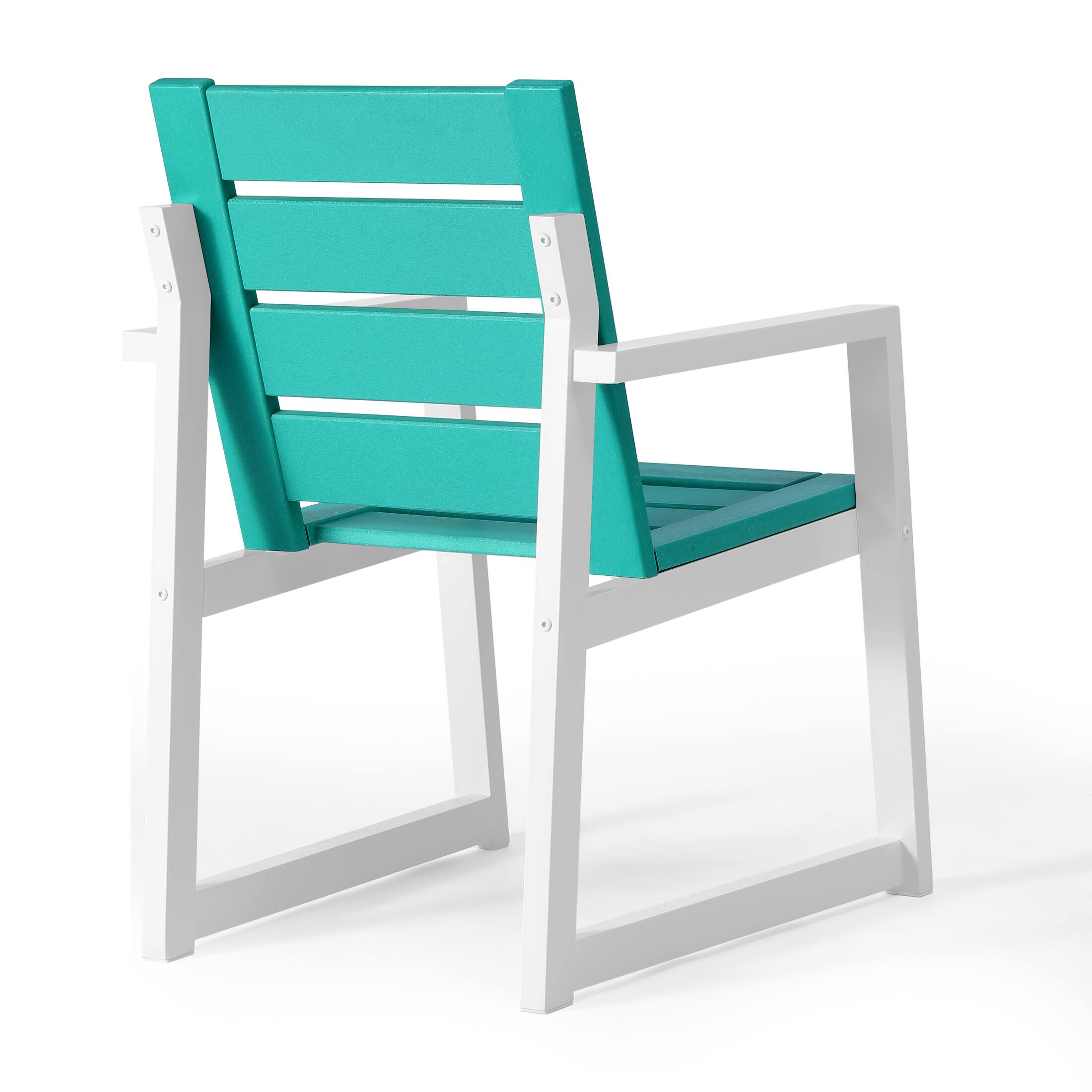 Back. WestinTrends - WestinTrends Cape May HDPE Outdoor Patio Dining Arm Chair - Turquoise.