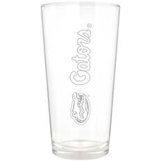 Front. Great American Products - Florida Gators Etched 16oz. Vertical Rally Cry Pint Glass - Multicolor.