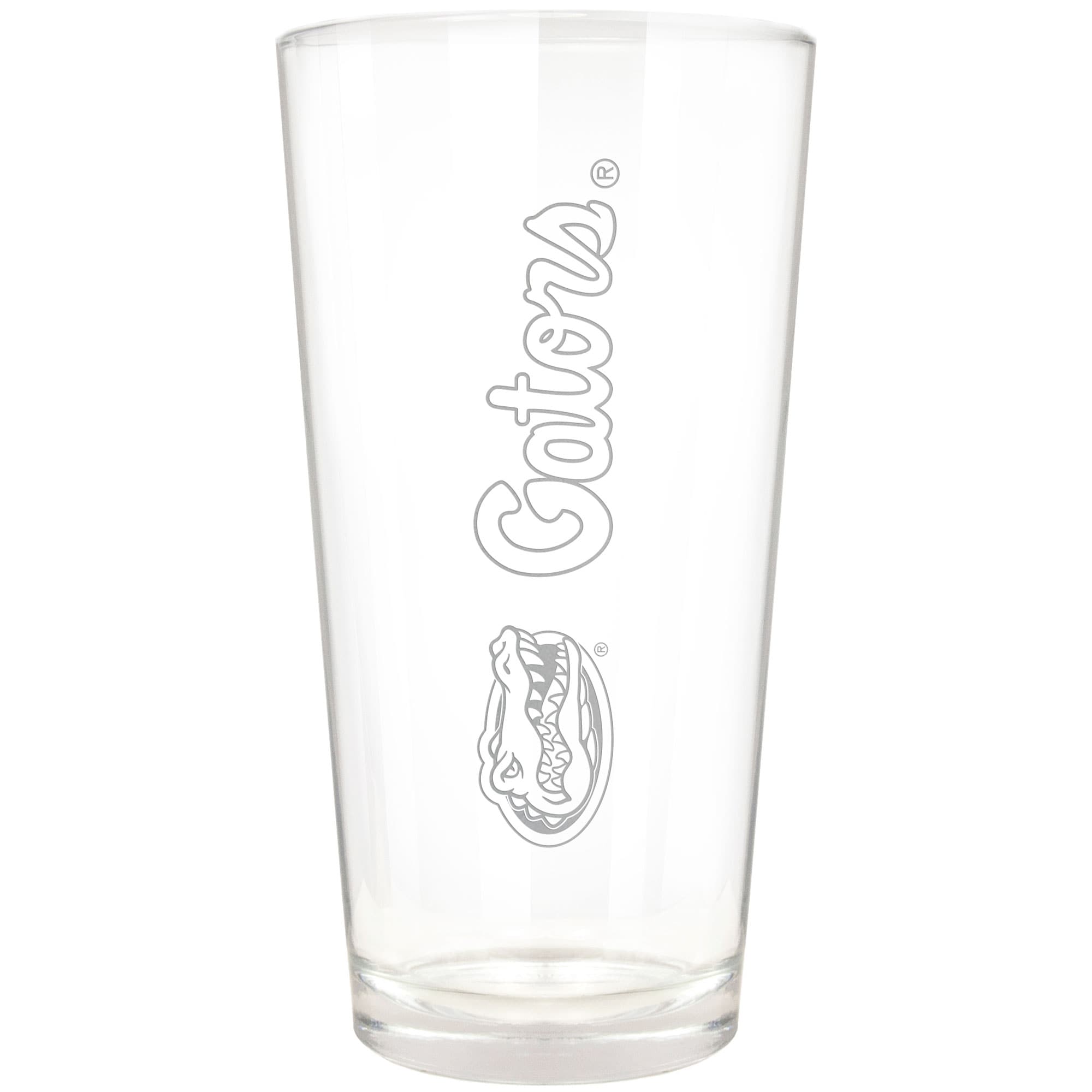 Great American Products - Florida Gators Etched 16oz. Vertical Rally Cry Pint Glass - Multicolor