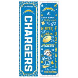 Evergreen Enterprises - Los Angeles Chargers 47" Double Sided Winter Leaner Fan Sign - Multicolor