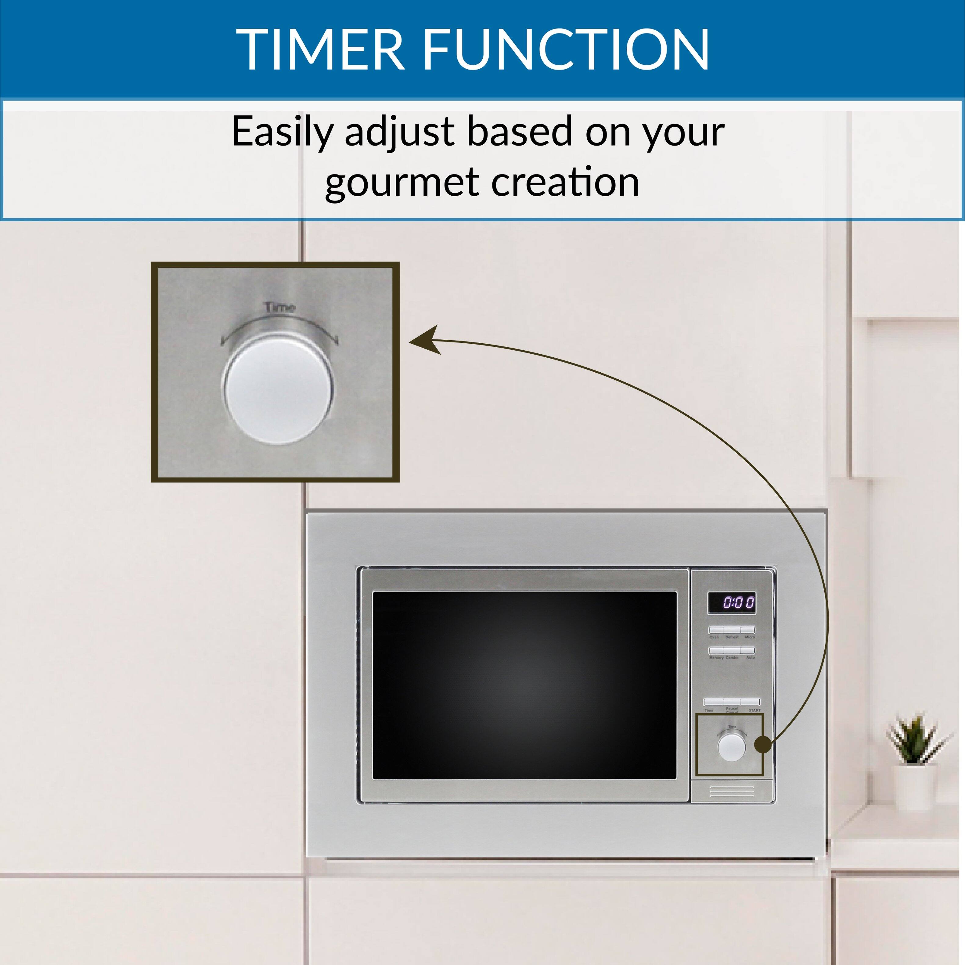 TIMER FUNCTION  
Easily adjust based on your gourmet creation