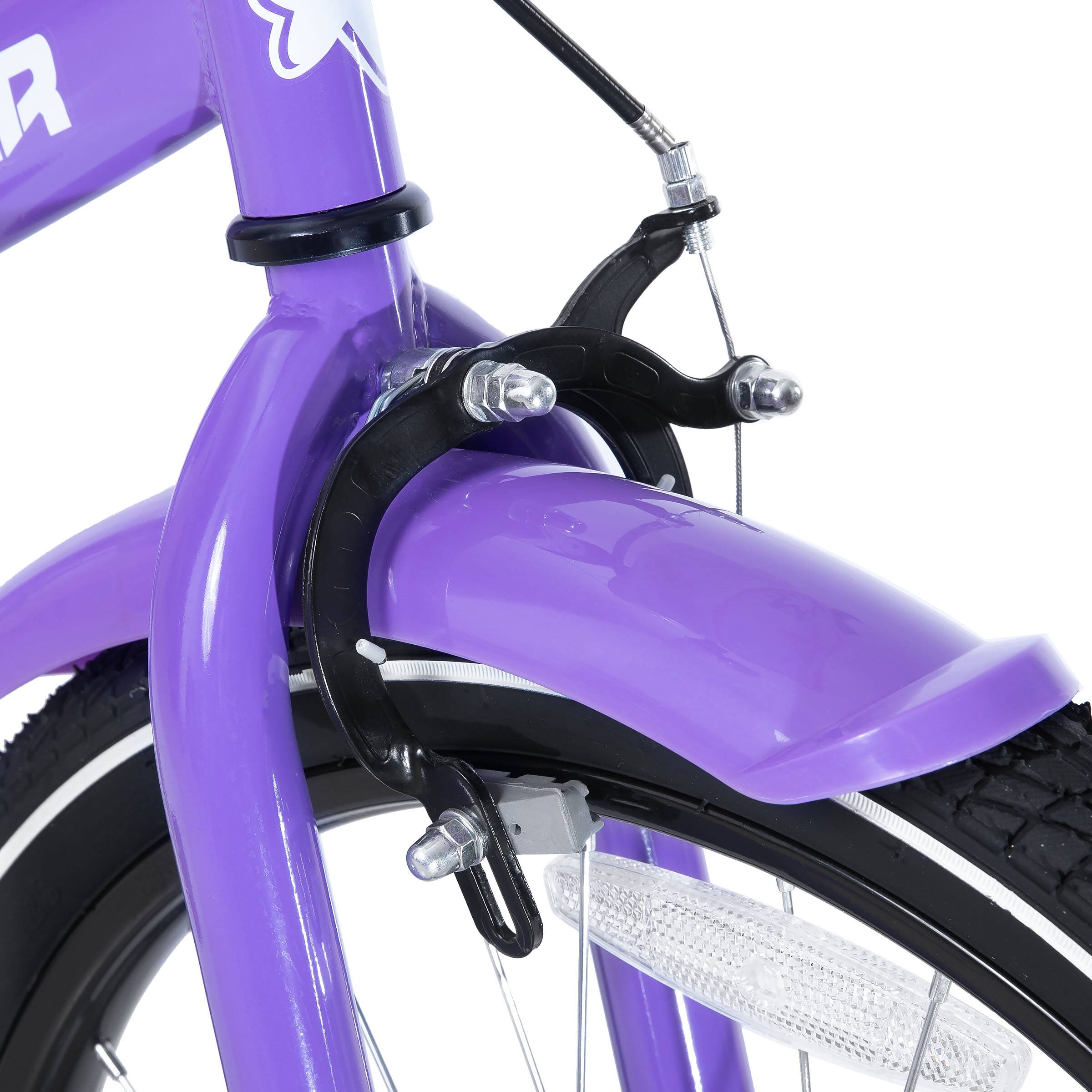 Alt View 7. JOYSTAR - JOYSTAR Zinnia 20" Kids Bike for Ages 7-13 Girls, Children's Bicycle with Training Wheels & Doll Seat, Purple - Purple.