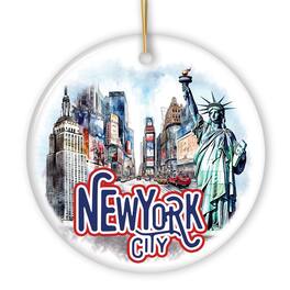 OrnamentallyYou - Handmade Artistic New York City Ornament - Multi-colored