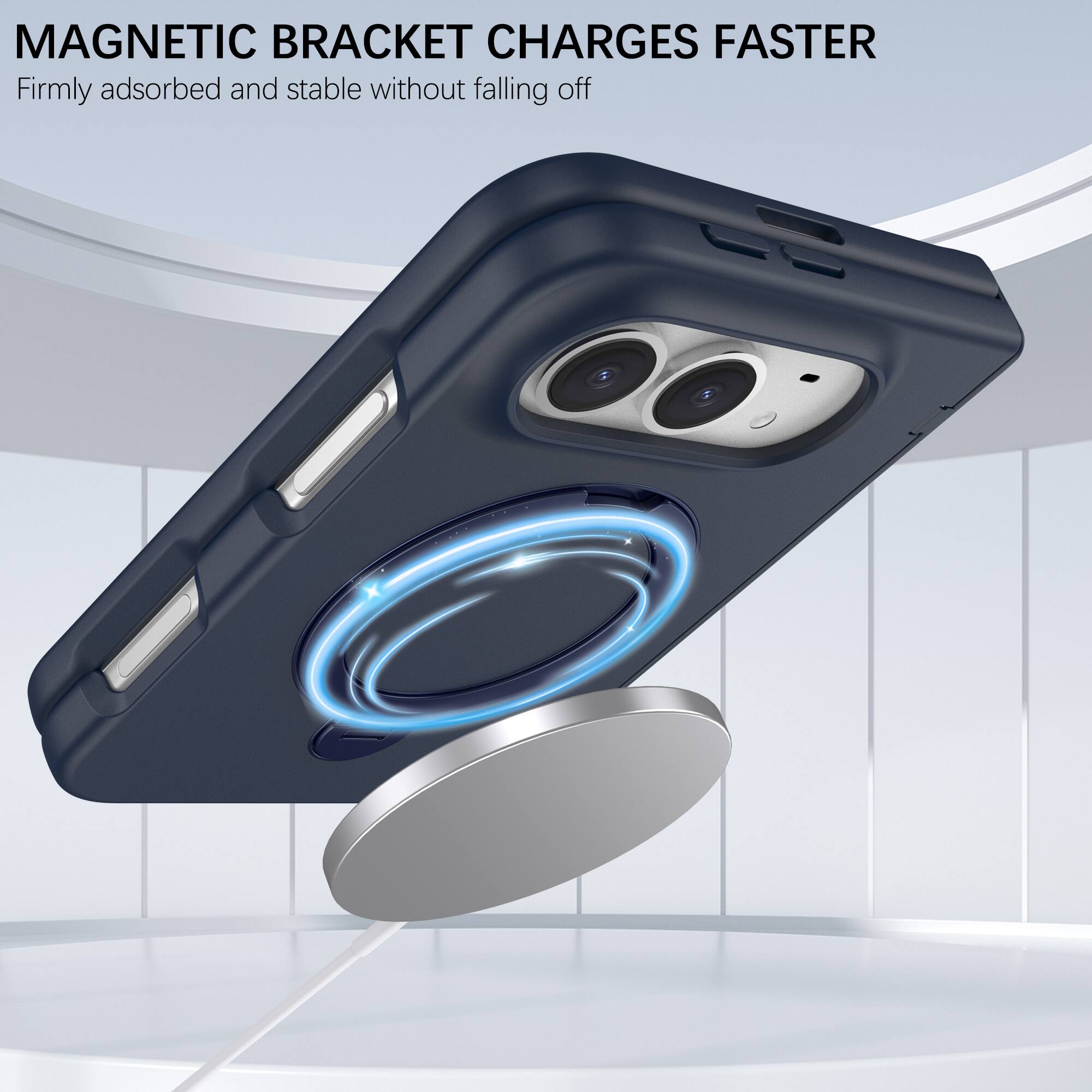 MAGNETIC BRACKET CHARGES FASTER  
Firmly adsorbed and stable without falling off