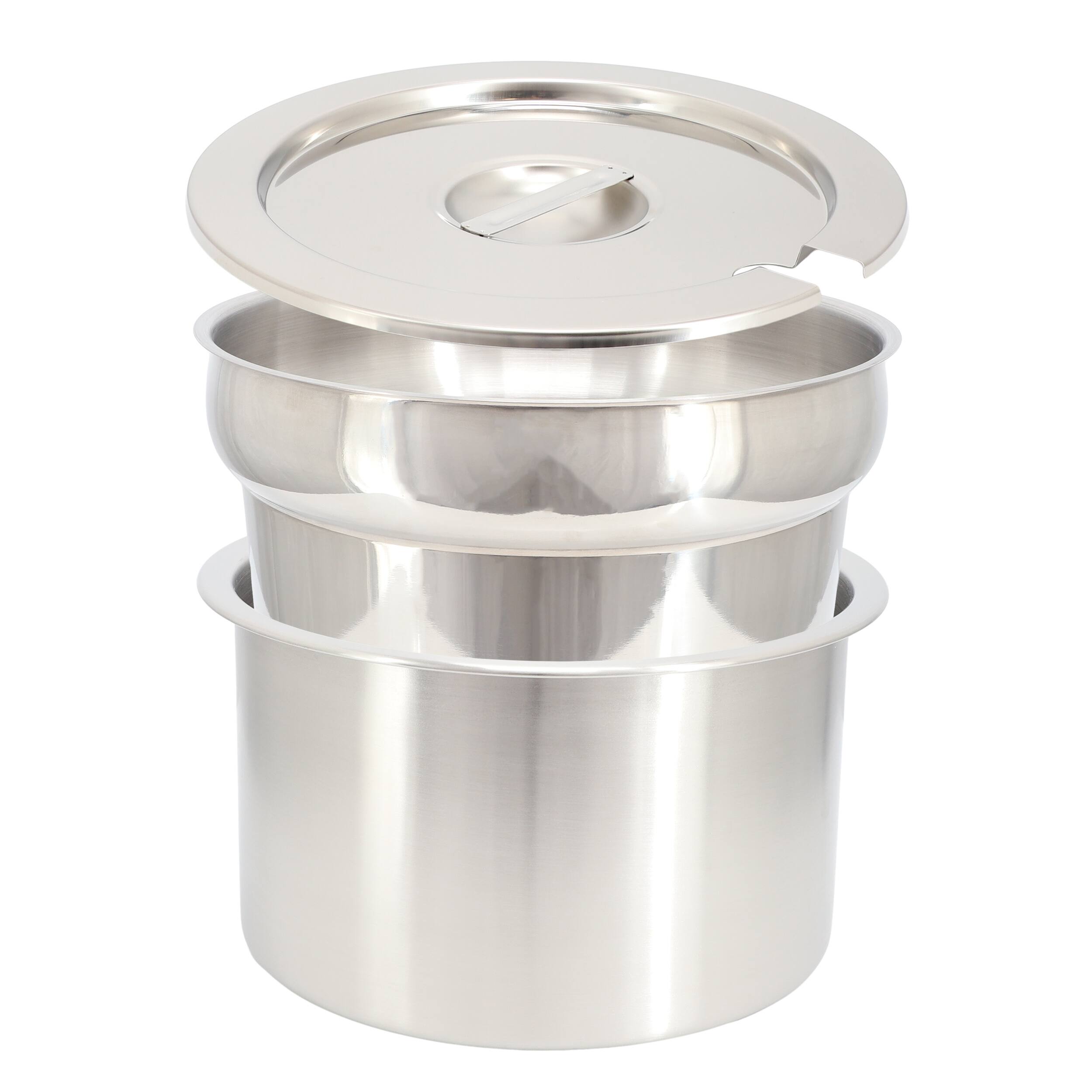 Alt View 1. MegaChef - MegaChef 7.4 Quart Round Stainless Steel Soup Professional Chafing Dish/Food Warmer/Buffet Server Serving Trays - Silver.