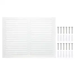 Unique Bargains - 16"x16" Attic Soffit Vent, 1pc Aluminum Alloy HVAC Air Vent Cover with Screen Mesh and Screw for Wall Ceiling Attic - White