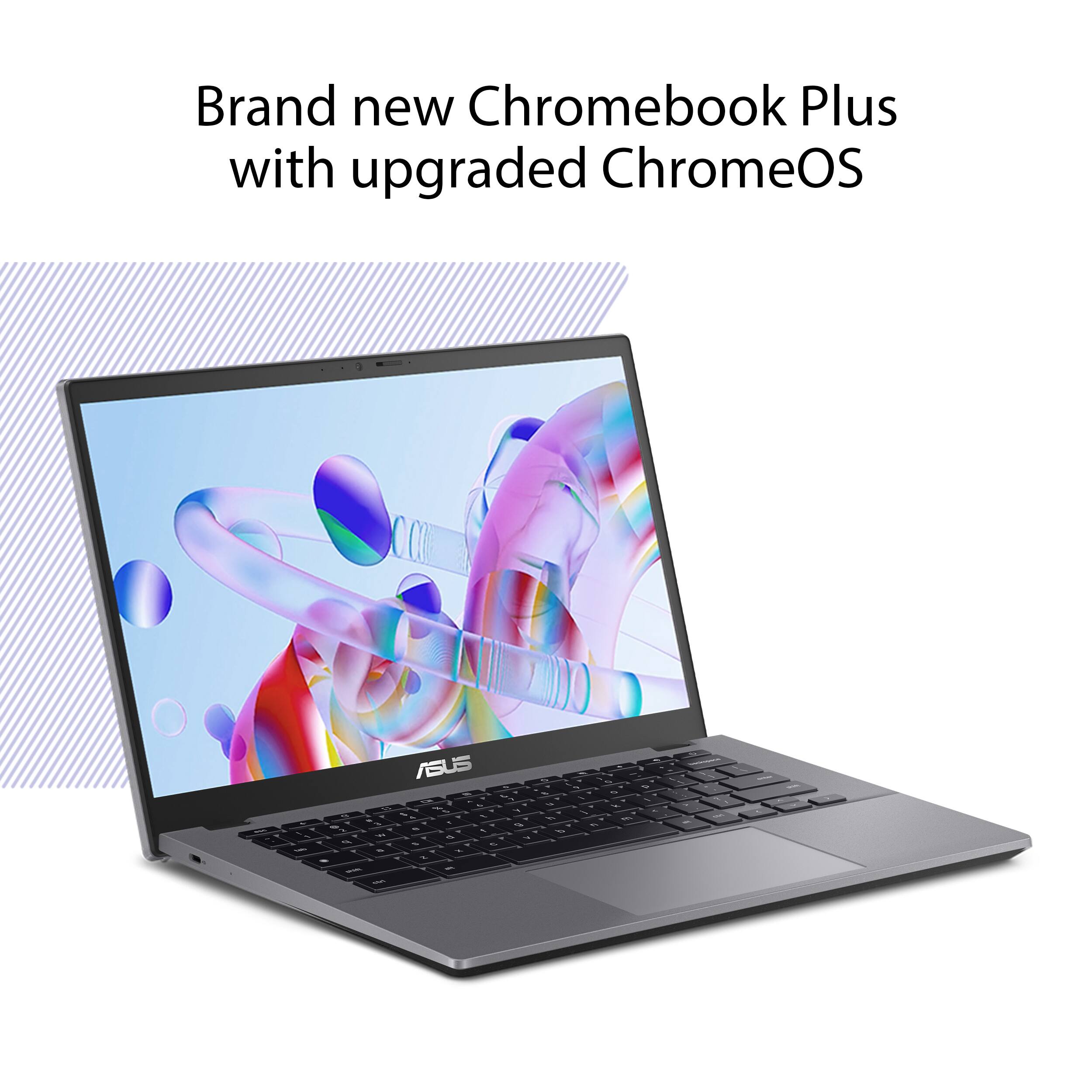 Brand new Chromebook Plus with upgraded ChromeOS.