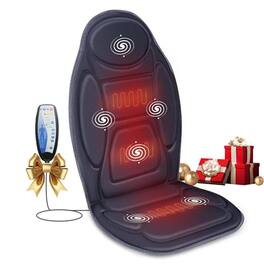 DORLUKFU - Vibration Back Massager with Heat, Massage Seat Cushion with 6 Vibrating Motors and 2 Heat Levels, Massage Chair Pad for