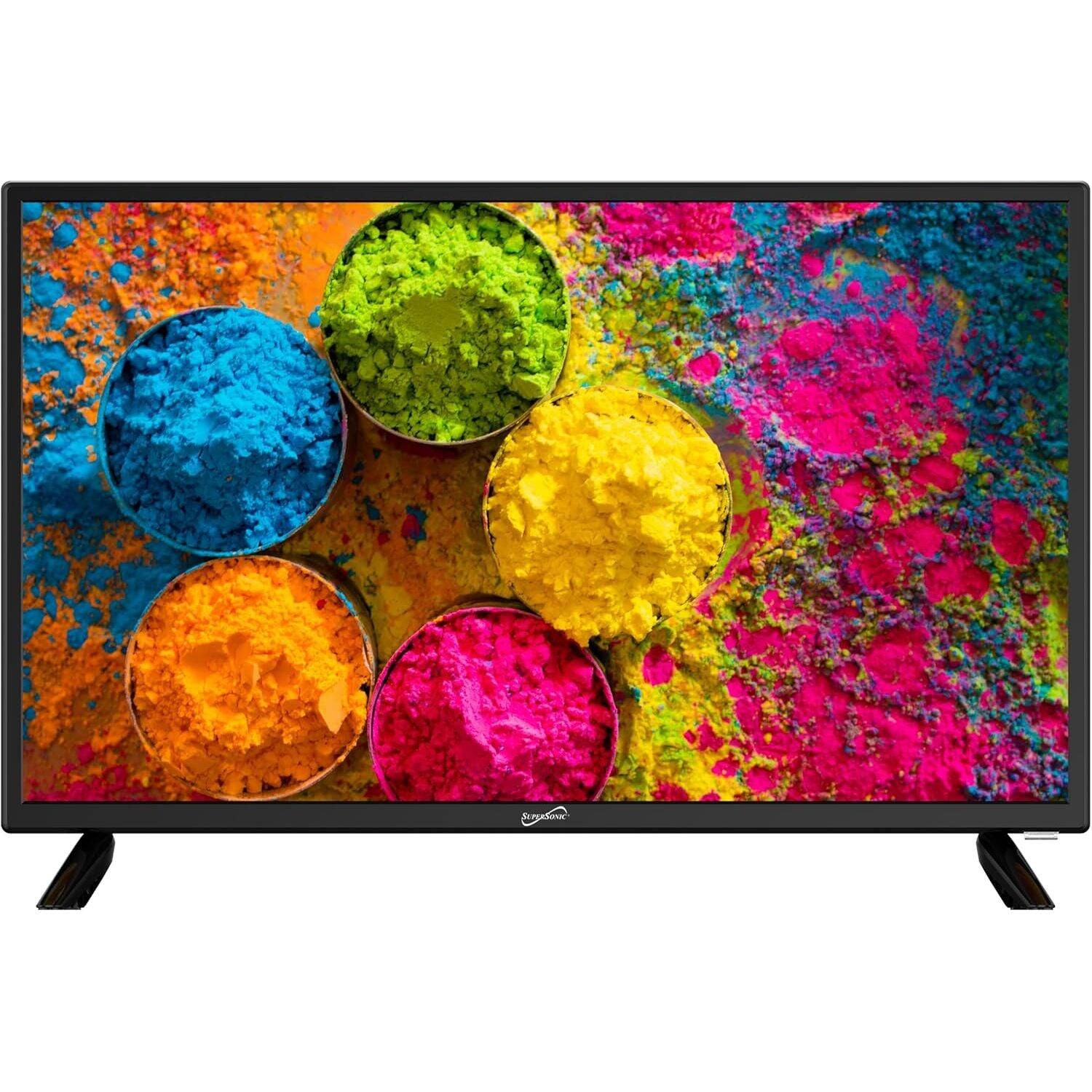 Angle. Supersonic - Supersonic SC-2411 23.6 HDTV with 1080p dual tuners HDMI USB and AC/DC support.