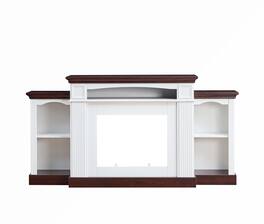 Dexmalle - Farmhouse Style Fireplace TV Stand for 70-inch TV - White