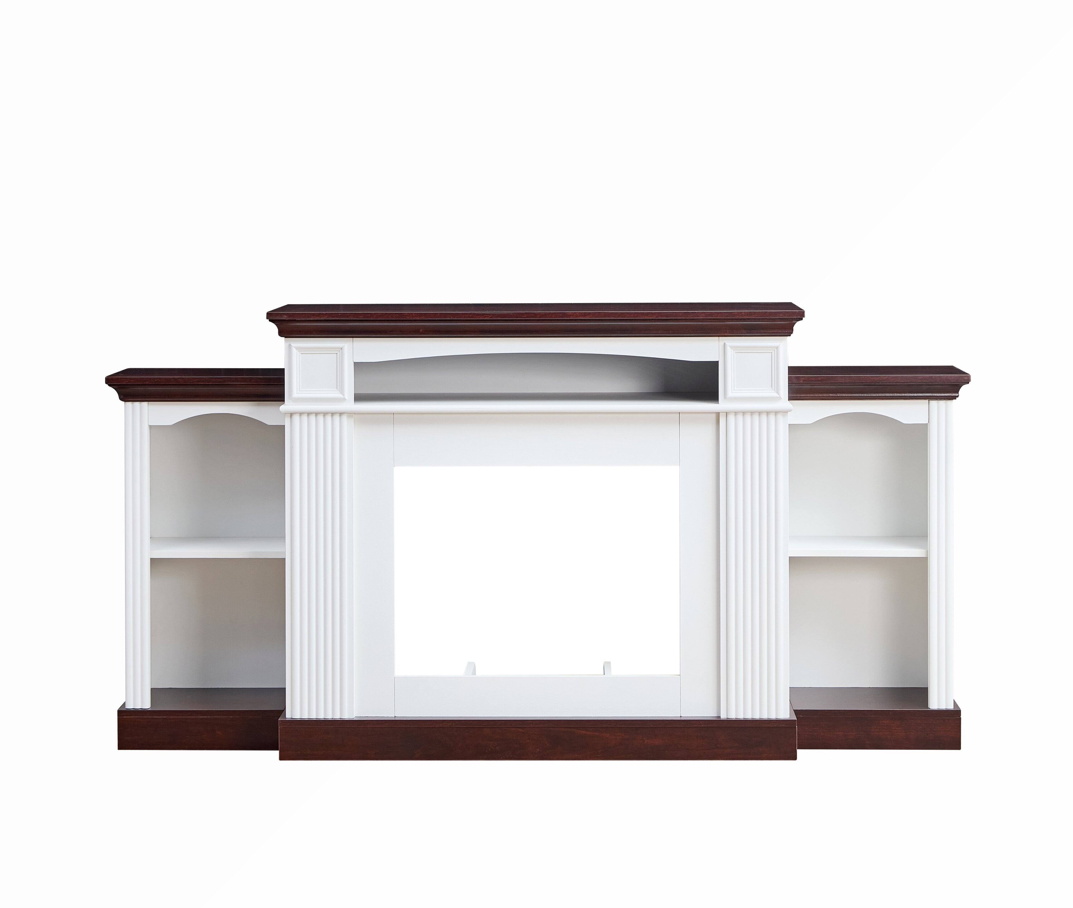 Front. Dexmalle - Dexmalle Farmhouse Style Fireplace TV Stand for 70-inch TV - White.