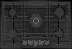 Bosch - 800 Series 30" Built-In Gas Cooktop with 4 burners - Black - Front_Zoom
