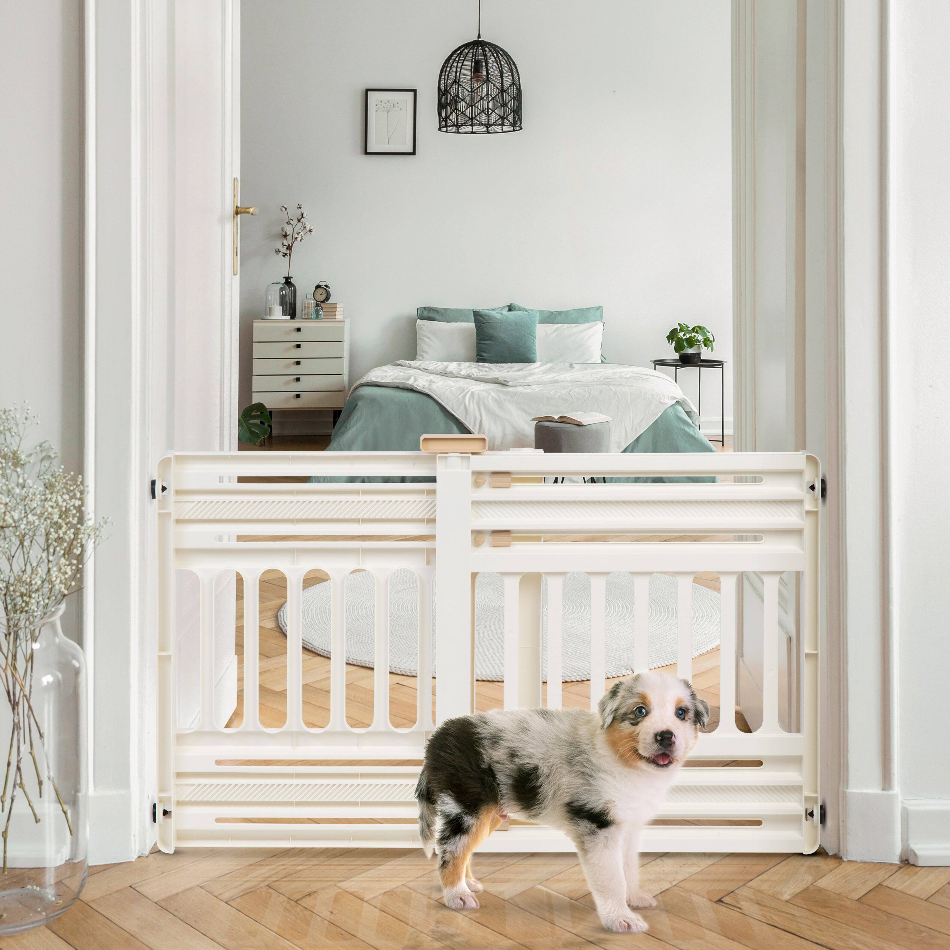Alt View 2. IRIS USA - IRIS USA 24"-39" Portable Plastic Expandable Pet Gate, Adjustable Pet Barrier, 25" Tall.