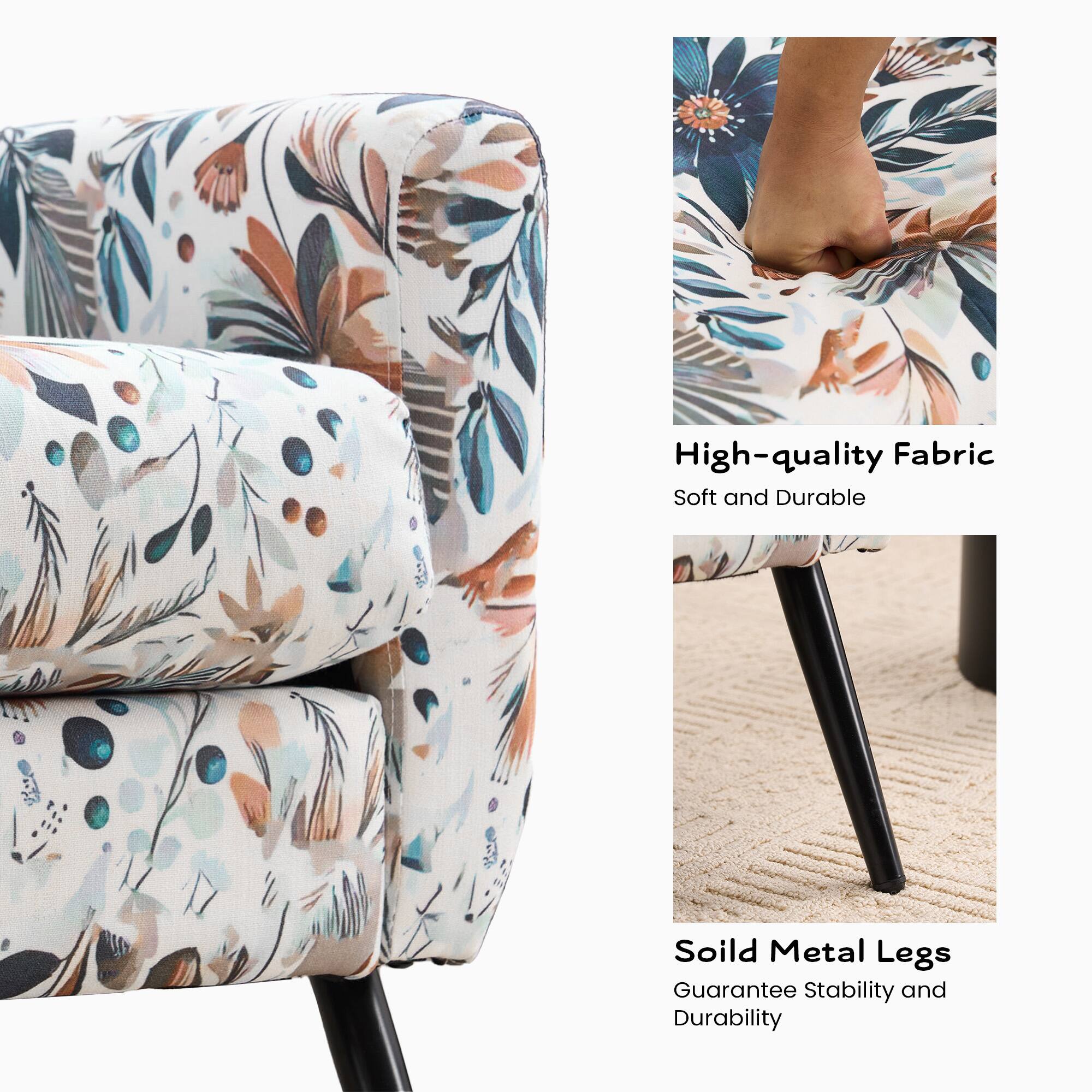 High-quality Fabric Soft and Durable, Solid Metal Legs Guarantee Stability and Durability
