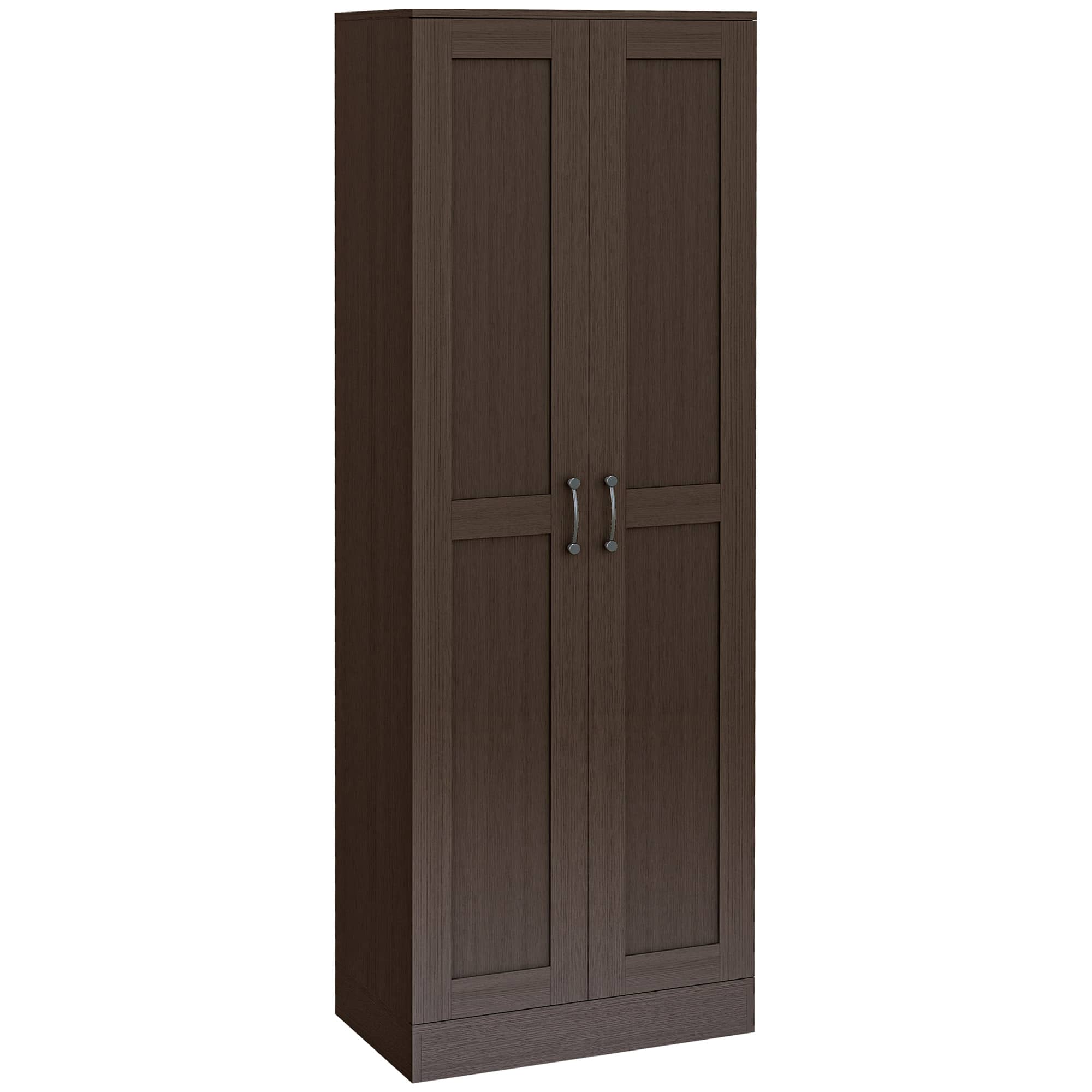 Front. Homcom - Storage Cabinet w/ Adjustable Shelves - Coffee.
