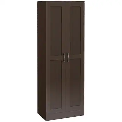 Front. Homcom - Storage Cabinet w/ Adjustable Shelves - Coffee.