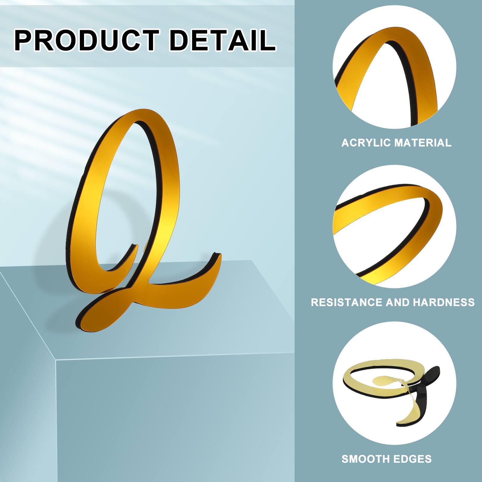 PRODUCT DETAIL

- ACRYLIC MATERIAL
- RESISTANCE AND HARDNESS
- SMOOTH EDGES
