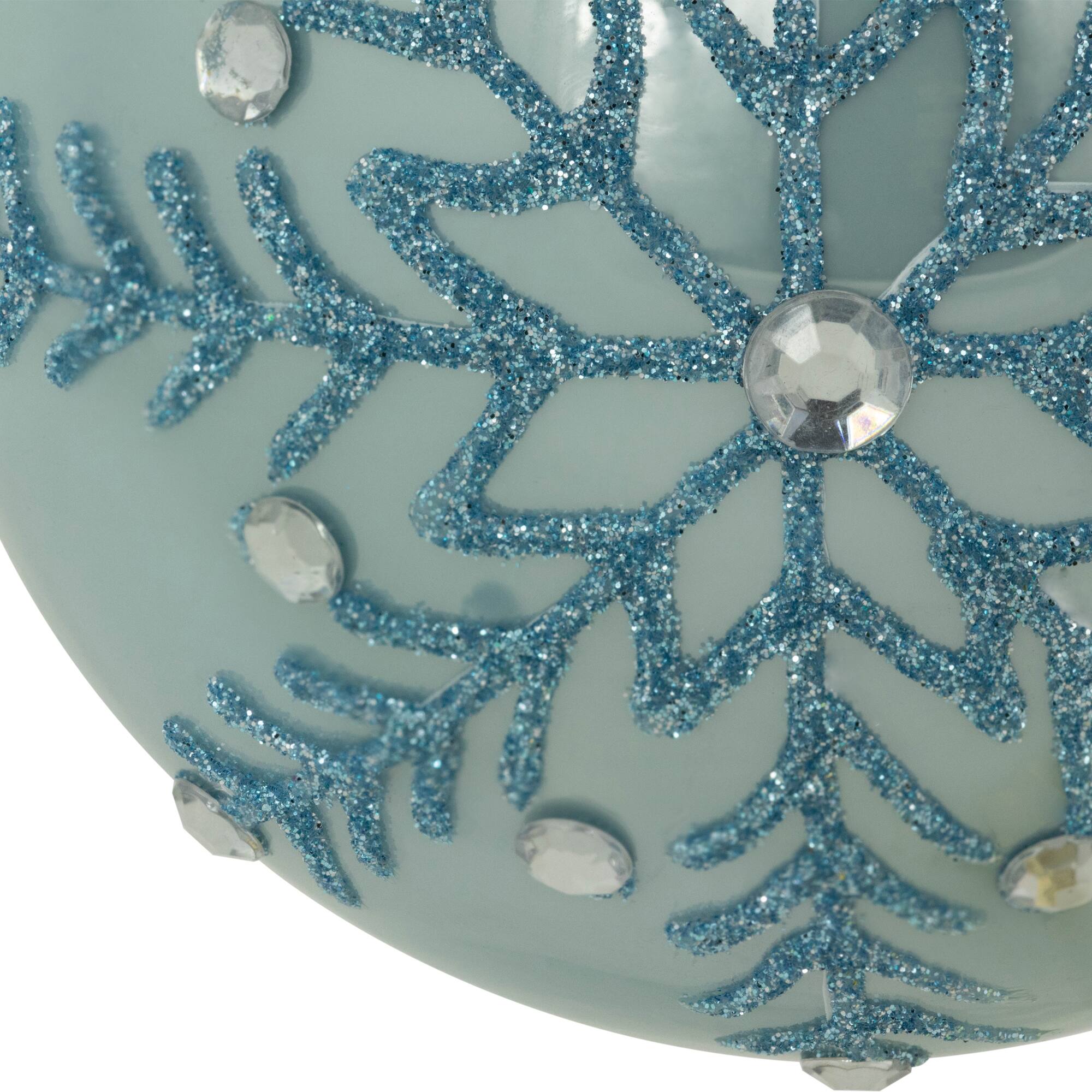 Northlight Glittered and Jeweled Snowflake Christmas Glass Ball ...