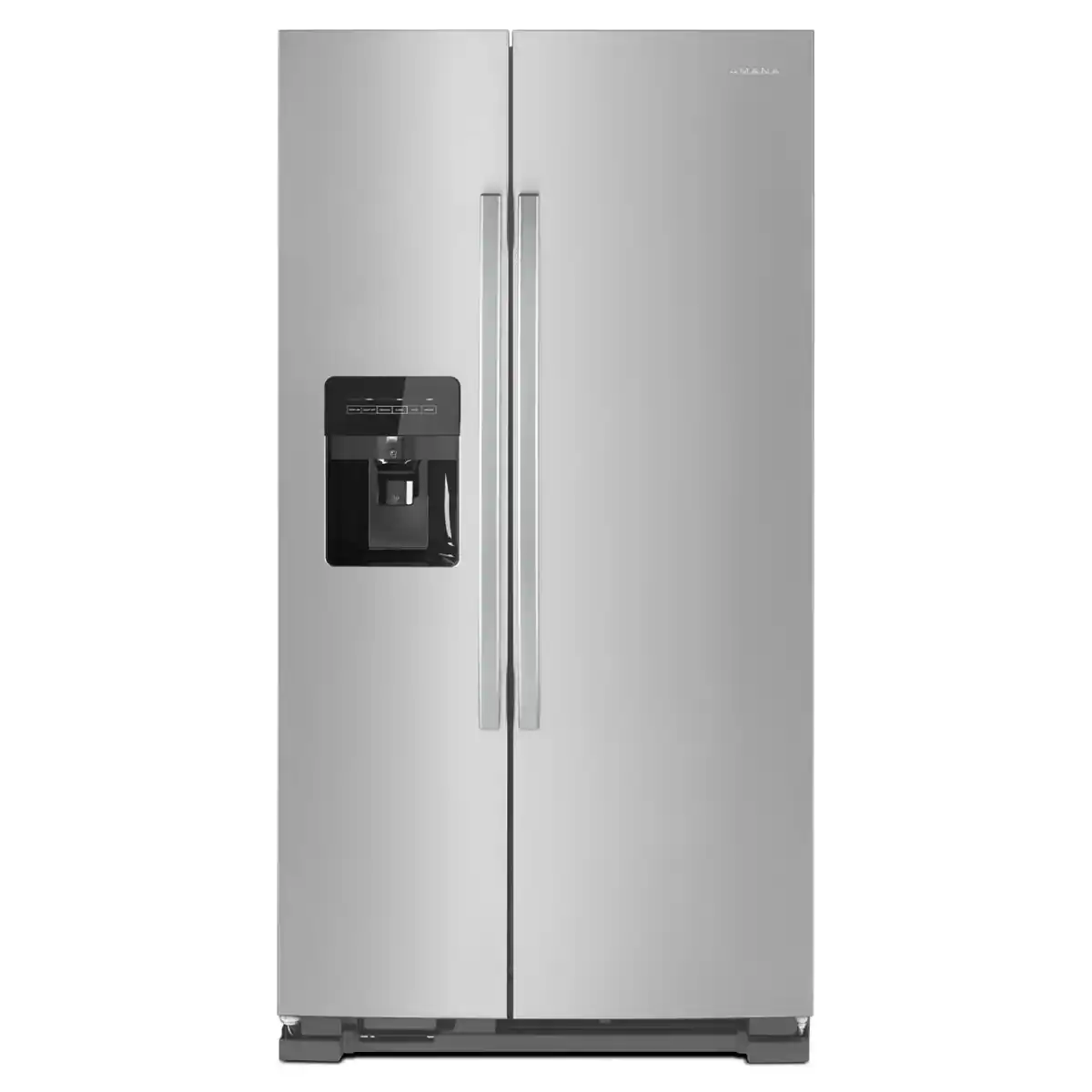 Amana - 24.5 Cu. Ft. Side-by-Side Refrigerator with Water and Ice Dispenser - Stainless steel - Black-on-Stainless