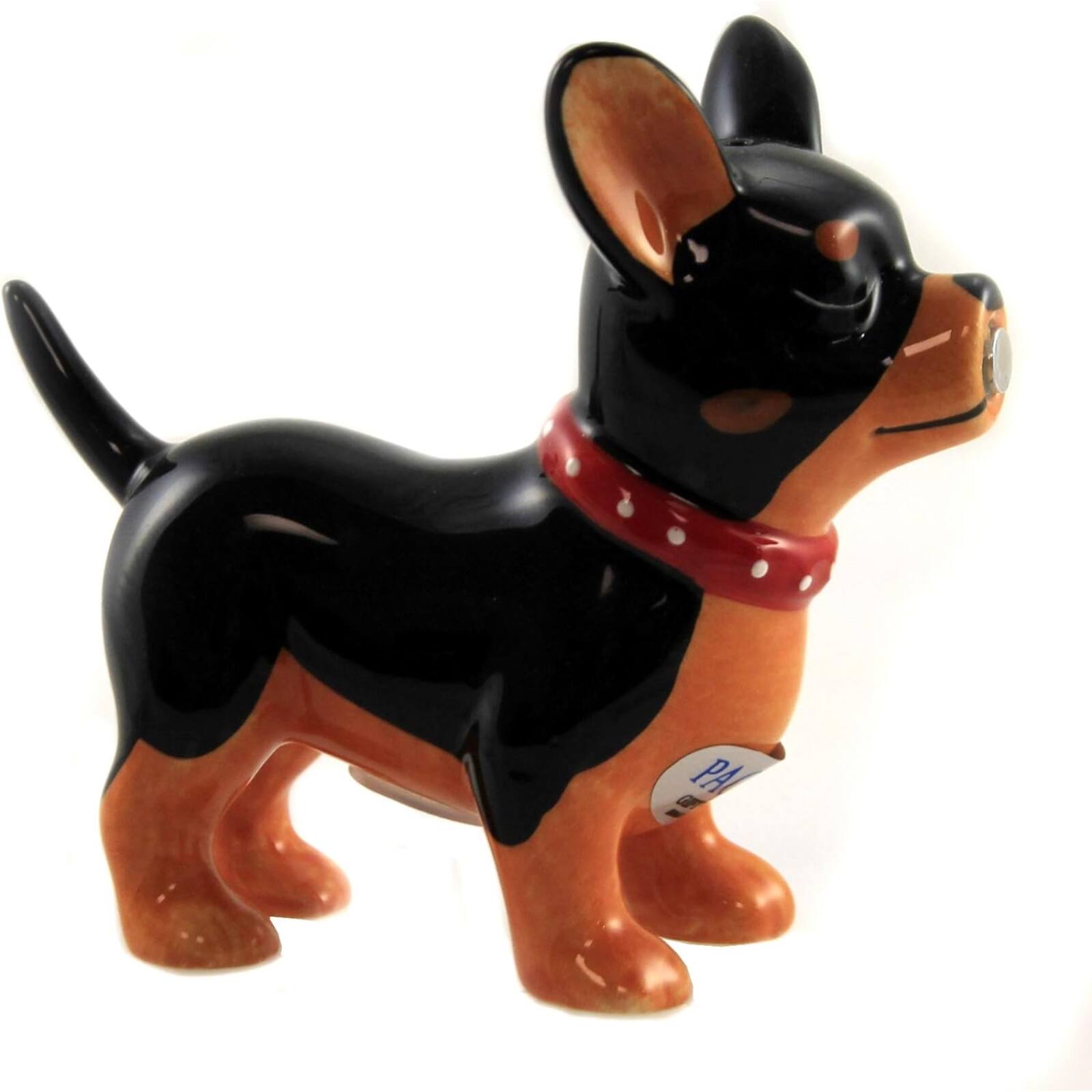 Angle. Pacific Trading - Kissing Chihuahuas Pucker Up Pups Salt and Pepper Shaker Set Magnetic - Multicolor.