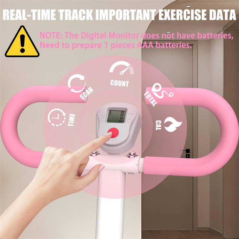 REAL-TIME TRACK IMPORTANT EXERCISE DATA

NOTE: The Digital Monitor does not have batteries, Need to prepare 1 pieces AAA batteries.

- SCAN
- COUNT
- TIME
- TOTAL
- CAL