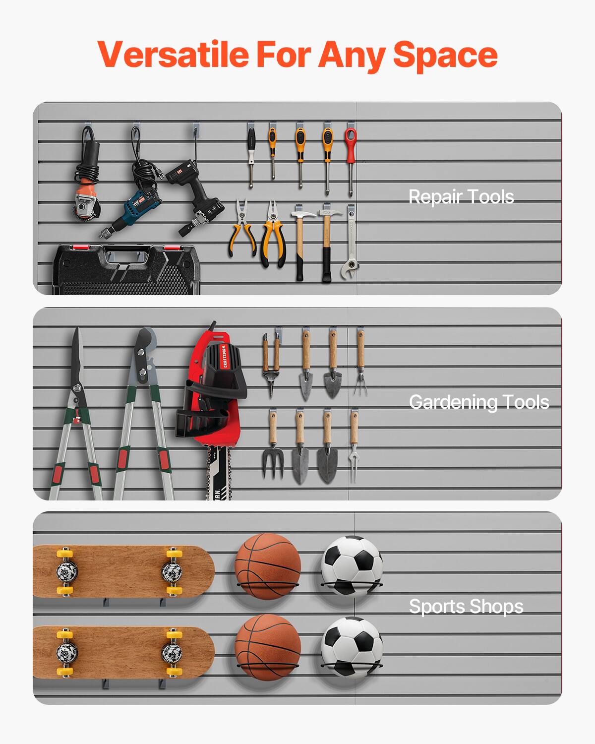 Versatile For Any Space

Repair Tools

Gardening Tools

Sports Shops