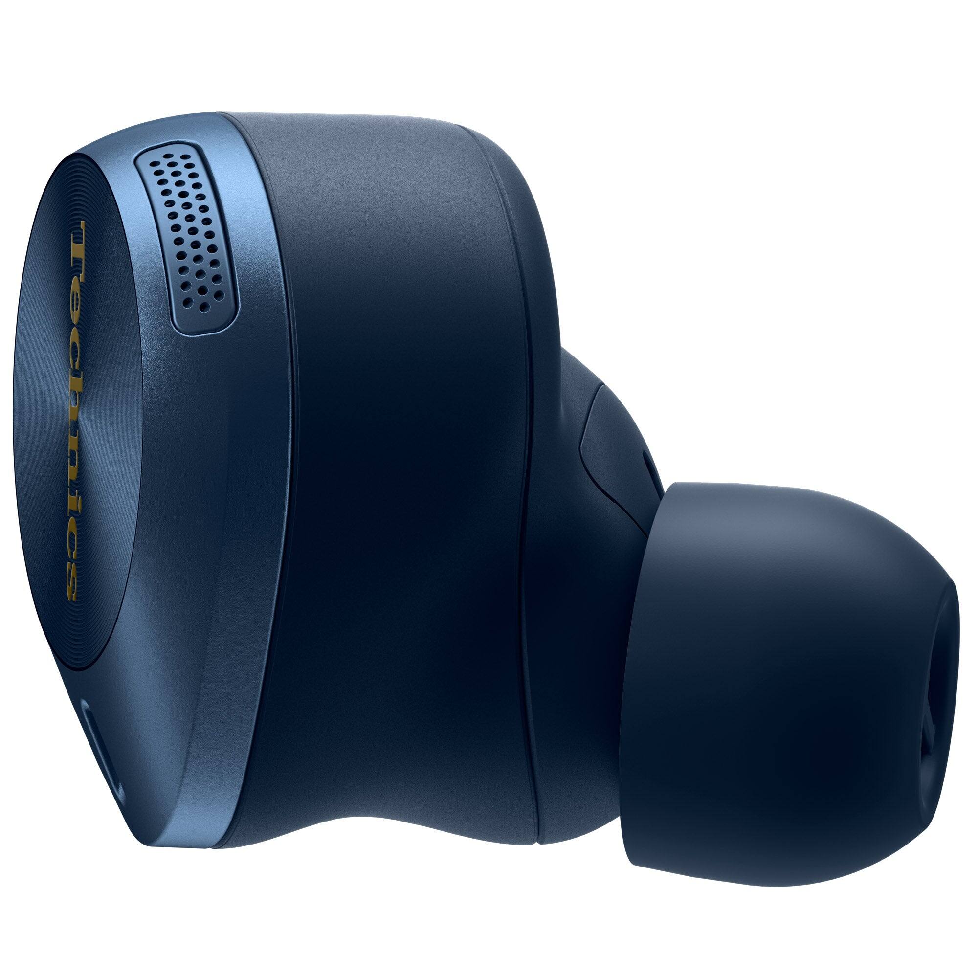Alt View 11. Technics - Premium HiFi True Wireless Earbuds with Noise Cancelling, 3 Device Multipoint Connectivity, Wireless Charging - Blue.