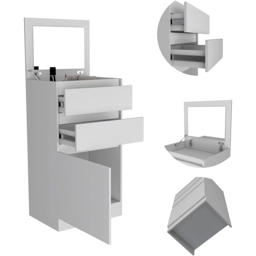 Alt View 1. TuHome - Kamelot Dresser White MDF - White.