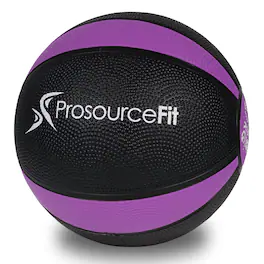 ProsourceFit - Rubber Medicine Ball, 12 lbs - Purple/Black
