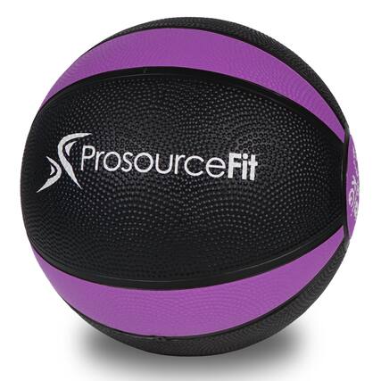 Front. ProsourceFit - ProsourceFit Rubber Medicine Ball, 12 lbs - Purple/Black.