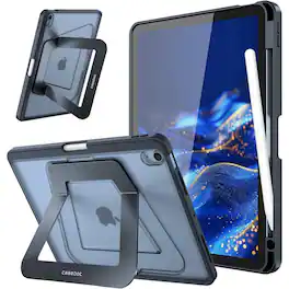 Kitcheniva - Rugged Shockproof Case For iPad Air 11 Inch M3 2025 2024 Kickstand Cover - Black