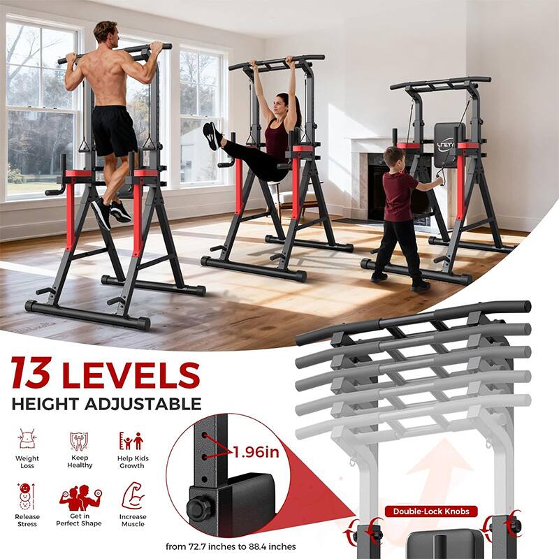 13 LEVELS HEIGHT ADJUSTABLE  
Weight Loss  
Keep Healthy  
Help Kids Growth  
1.96in Release Stress  
Get in Perfect Shape  
Increase Muscle  
Double-Lock Knobs  
from 72.7 inches to 88.4 inches