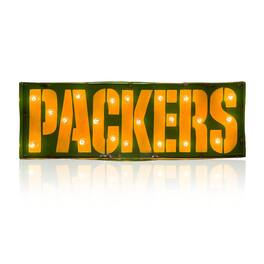 Imperial - Green Bay Packers 25" x 9" Lighted Recycled Metal Street Sign - Multicolor