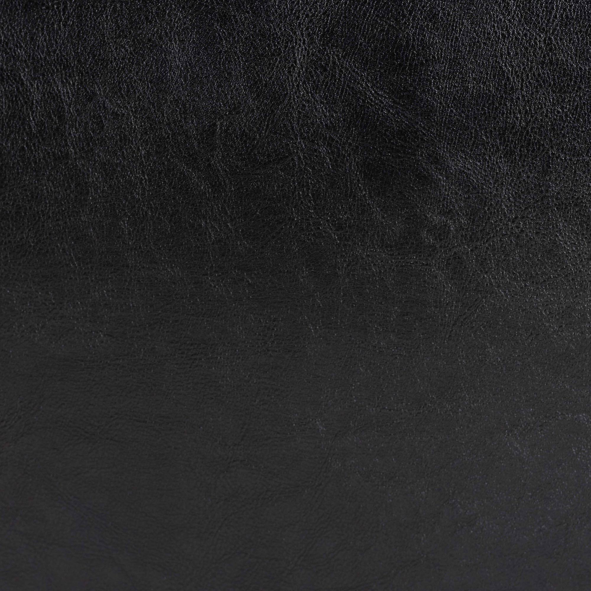 Alt View 2. Baxton Studio - Full Leather Small Storage Cube Ottoman - Black.