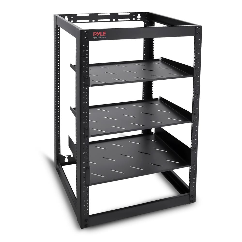 "Pyle - 20U Open Frame Server Rack - Wall Mount Network Rack for Servers, Networking & AV Gear - Heavy-Duty 19"" Equipment - Black" price history on PriceWatchPro