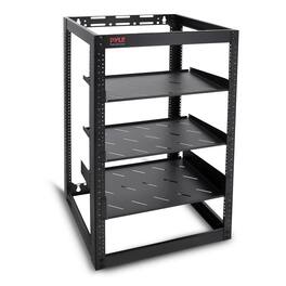 Pyle - 20U Open Frame Server Rack - Wall Mount Network Rack for Servers, Networking & AV Gear - Heavy-Duty 19" Equipment - Black