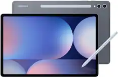 Front. Samsung - Galaxy Tab S10+ - 12.4" 256GB - Wi-Fi - with S-Pen - Moonstone Gray.