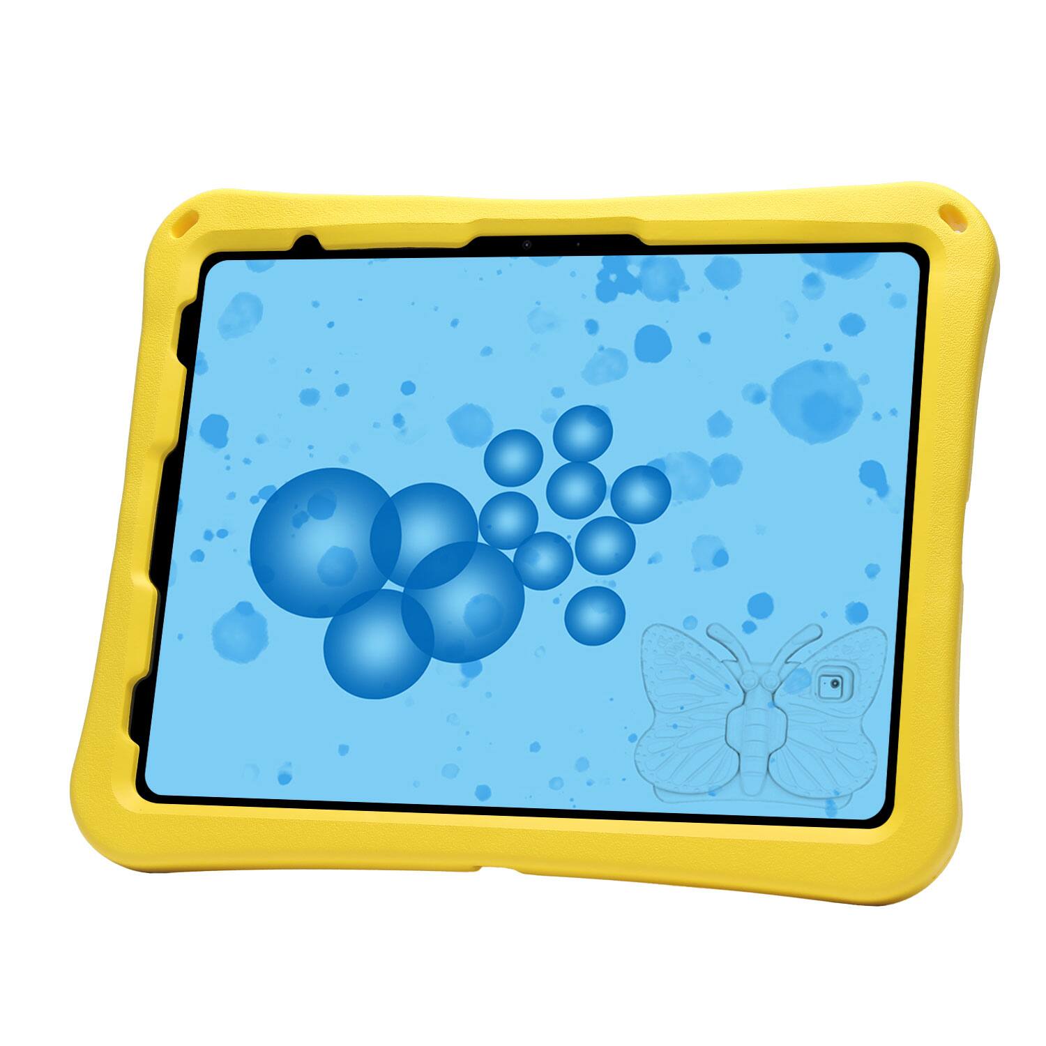 Alt View 1. Dteck - Kids Butterfly Case for Apple iPad Air (M4) 13" 2026-24 & iPad Pro 13/12.9",Rugged 3D Cartoon EVA Shockproof Stand Cover - Yellow.