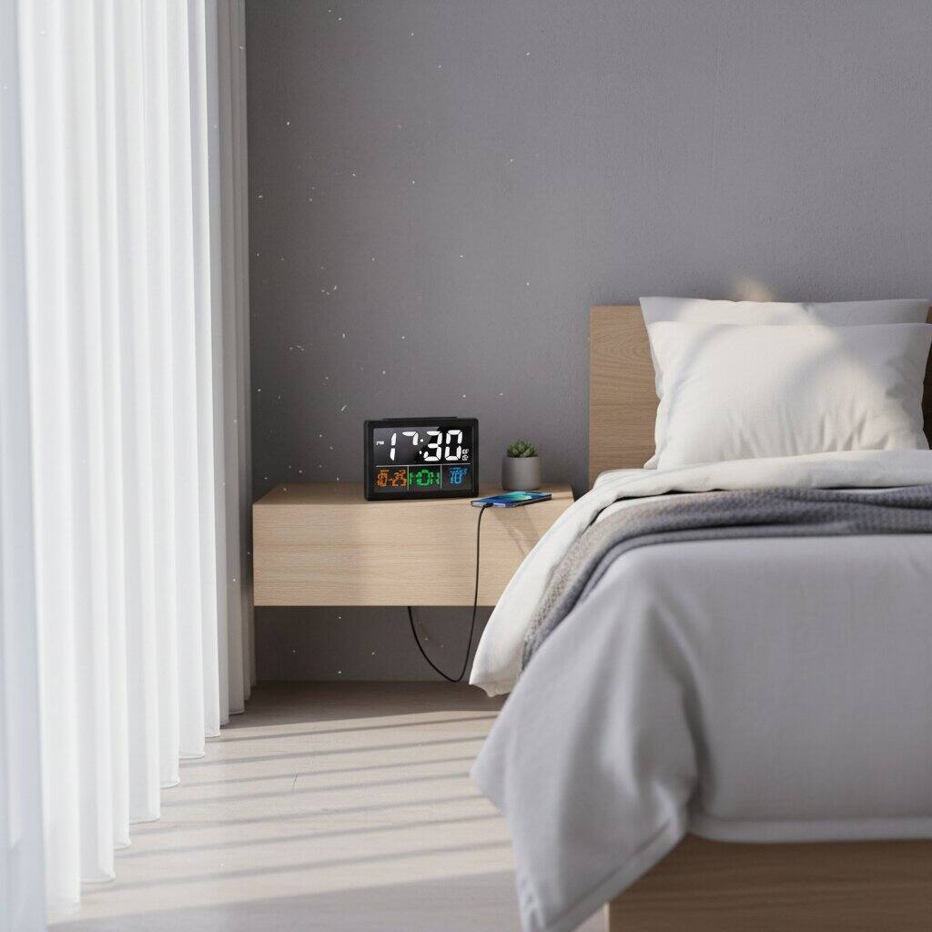 Alt View 2. Dazzed Corner - Digital Alarm Clock, Clocks for Bedroom - Black.