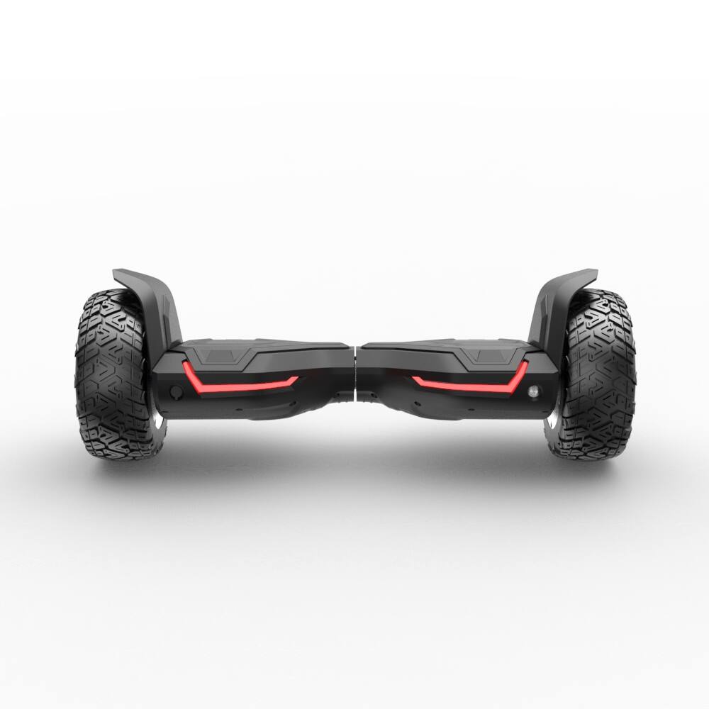 Back. MIHOVER - 8.5" All-Terrain Hoverboard for Kids & Adults, 350W×2 Dual Motors, UL2272, 10MPH, Bluetooth, LED Lights, 265LB - Black.