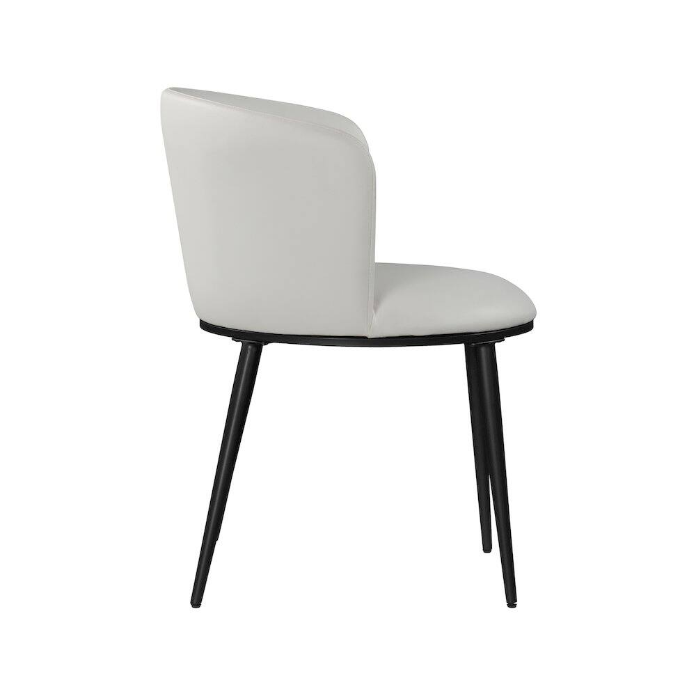 Alt View 3. Meridian Furniture - Skylar White Vegan Leather Dining Chair, Set of 2 - White.