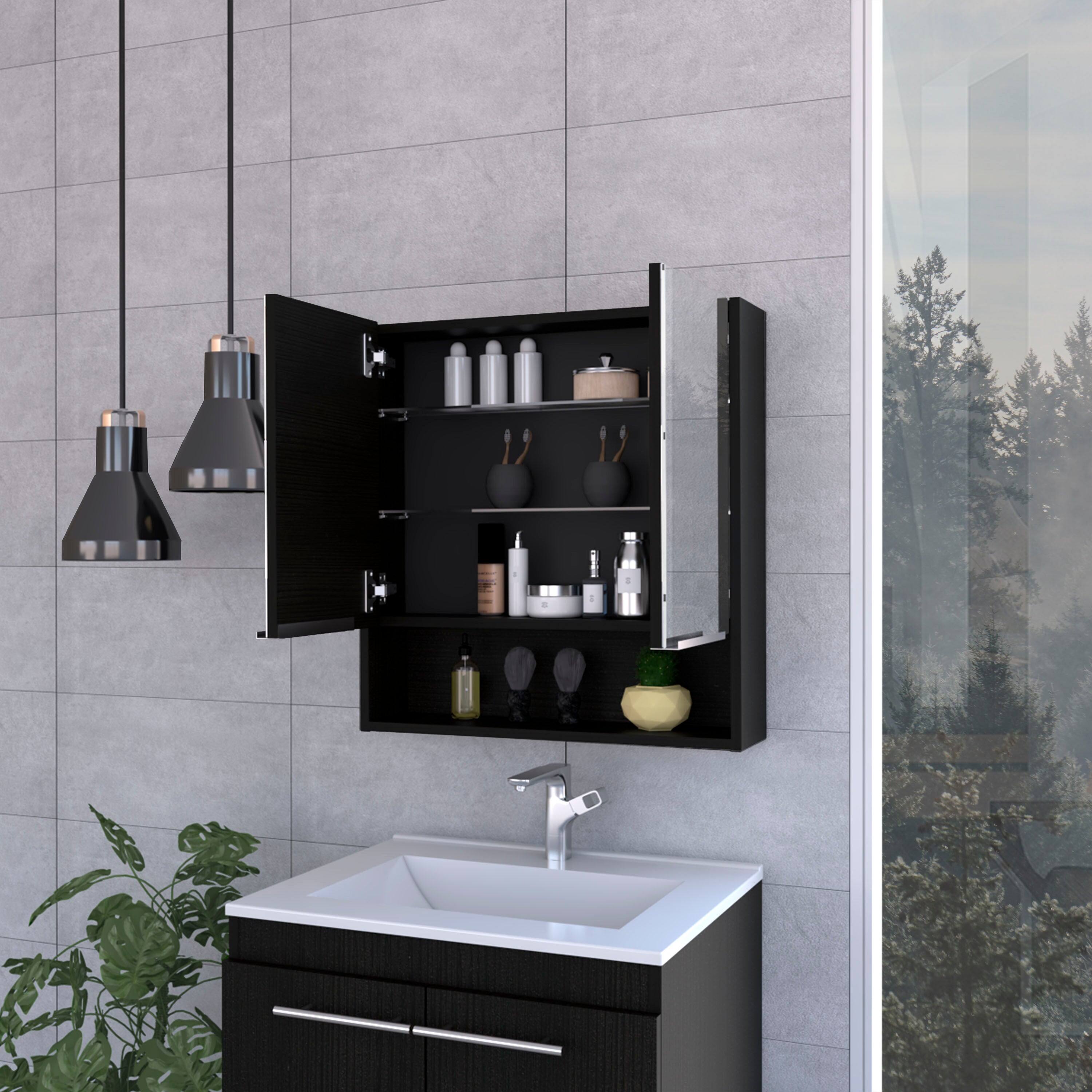 Back. Treevol Furniture - Lexington Medicine Cabinet ,Bathroom,Black - Black.