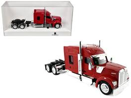 HO Logistics Replicas - Kenworth W990 with Stand Up Sleeper Cab 1/87 (HO) Plastic Model Car by HO Logistics - Red