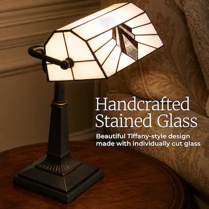 Handcrafted Stained Glass
Beautiful Tiffany-style design made with individually cut glass
