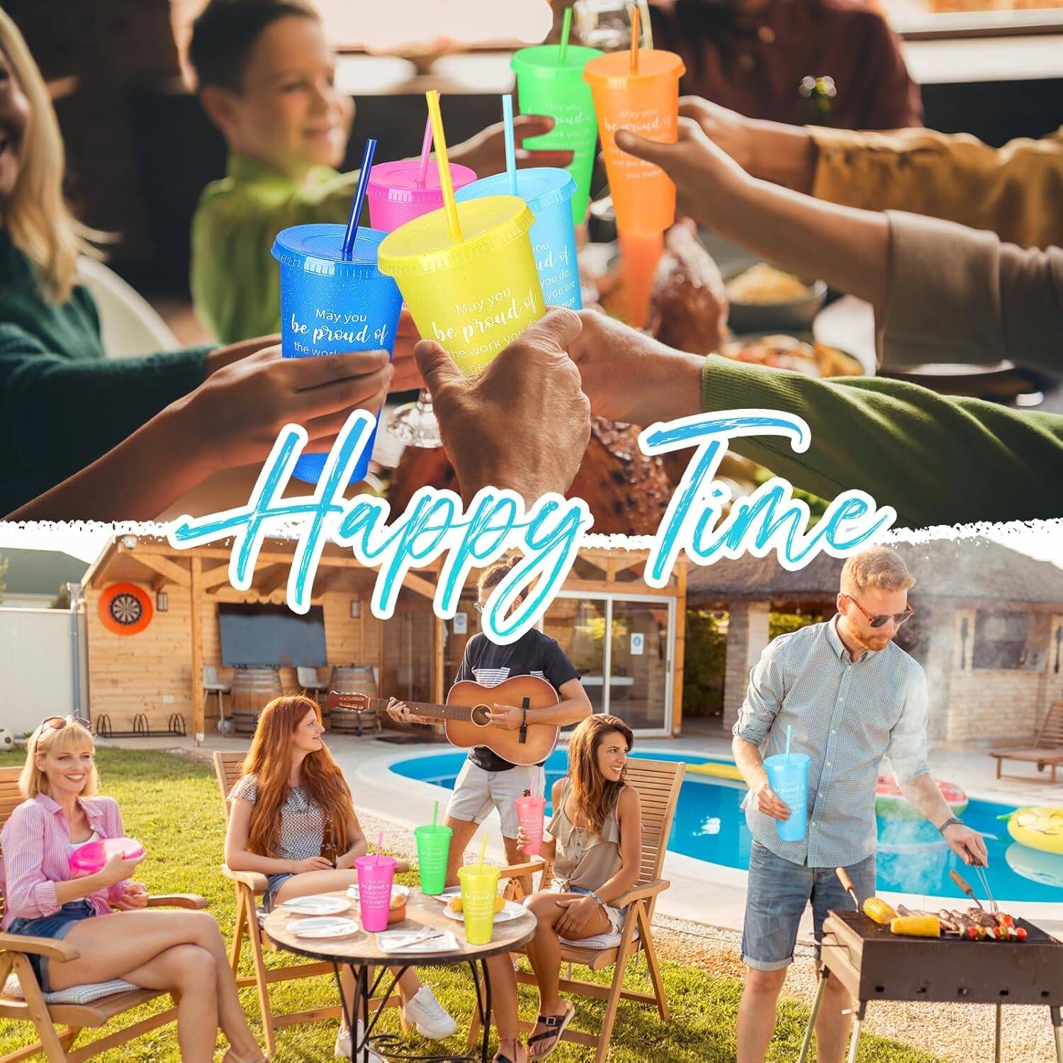 The text on the image reads: "May you be proud of the work you do. Happy Time."