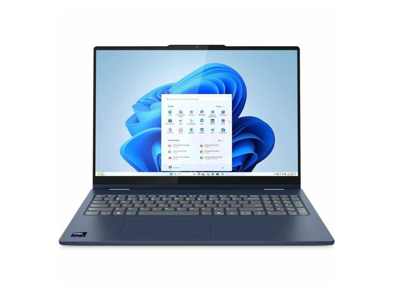 Alt View 1. Lenovo - Lenovo IdeaPad 5i Ultra 7 16GB 512GB SSD 16" Touch 2-in-1 Laptop - Slate Blue.