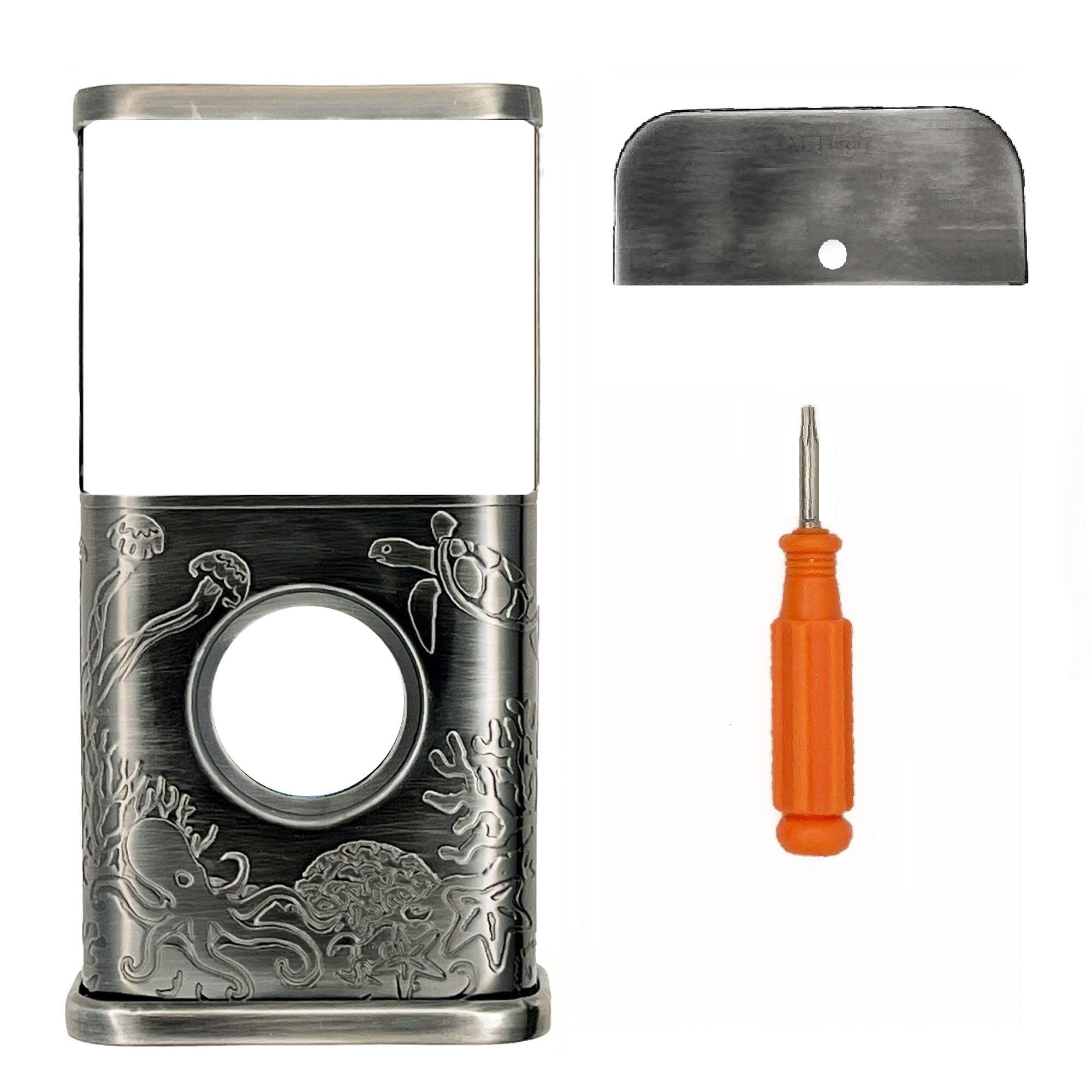 Back. Michael Healy - Coastal Video Doorbell Cover (Ring 3, 3 Plus, 4, Battery Plus and Battery Pro) - Antique Pewter.